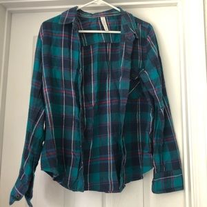 Women’s blue flannel
